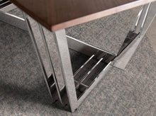 Charger l'image dans la visionneuse de la galerie, Table de salle à manger en bois de noyer et acier chromé modèle 1097 Angel Cerdá