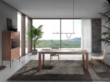 Charger l'image dans la visionneuse de la galerie, Table à manger à rallonge rectangulaire marbre porcelaine modèle 1118 Angel Cerdá