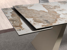 Charger l'image dans la visionneuse de la galerie, Table à manger à rallonge rectangulaire marbre porcelaine modèle 1124 Angel Cerdá