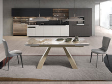 Charger l'image dans la visionneuse de la galerie, Table à manger à rallonge rectangulaire marbre porcelaine modèle 1124 Angel Cerdá