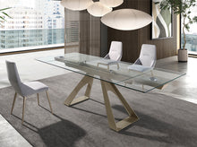 Charger l'image dans la visionneuse de la galerie, Table à manger à rallonge rectangulaire verre trempé modèle 1125 Angel Cerdá