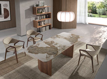 Charger l'image dans la visionneuse de la galerie, Table à manger rectangulaire en marbre et bois noyer 1129 Angel Cerdá