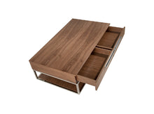 Charger l'image dans la visionneuse de la galerie, Table basse en bois de noyer et acier chromé 2114 Angel Cerdá