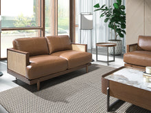 Charger l'image dans la visionneuse de la galerie, Table basse ronde en marbre porcelaine , noyer et acier métallique foncé 2130 Angel Cerdá