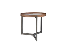 Charger l'image dans la visionneuse de la galerie, Table basse ronde en marbre porcelaine , noyer et acier métallique foncé 2130 Angel Cerdá