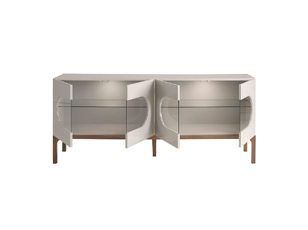 Buffet en bois gris et noyer avec éclairage intérieur 3241 Angel Cerdá