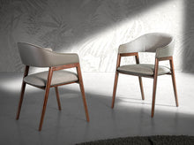 Charger l'image dans la visionneuse de la galerie, Chaise de table à manger en tissu et simili cuir Angel Cerda 4091