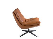 Charger l'image dans la visionneuse de la galerie, Fauteuil pivotant rembourré en cuir et structure en acier noir 5096 Angel Cerdá