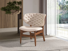 Charger l'image dans la visionneuse de la galerie, Fauteuil en similicuir sable et noyer 5141 Angel Cerdá