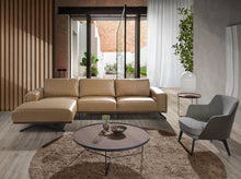 Charger l'image dans la visionneuse de la galerie, Canapé chaise longue en cuir avec pieds en acier noir 6161 Angel Cerdá