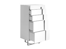 Charger l'image dans la visionneuse de la galerie, Chiffonnier en bois blanc et acier chromé 7018 Angel Cerdá