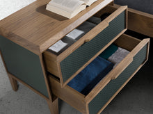 Charger l'image dans la visionneuse de la galerie, Table de chevet en PVC vert foncé et noyer 7149 Angel Cerdá