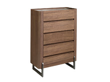 Charger l'image dans la visionneuse de la galerie, Chiffonnier en noyer et acier foncé métallisé avec plan en marbre de porcelaine 7153 Angel Cerdá