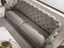 Charger l'image dans la visionneuse de la galerie, Canapé chester 3 places cuir gris 6188 Angel Cerdá