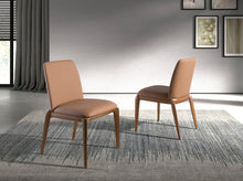 Charger l'image dans la visionneuse de la galerie, Angel Cerda Chaise en éco-cuir marron 4135