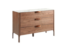 Charger l'image dans la visionneuse de la galerie, Commode en fibre de verre effet marbre et bois de noyer Angel Cerda 7044