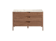 Charger l'image dans la visionneuse de la galerie, Commode en fibre de verre effet marbre et bois de noyer Angel Cerda 7044