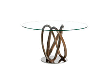 Charger l'image dans la visionneuse de la galerie, Table à manger en verre trempé et bois de noyer massif Angel Cerda 1021