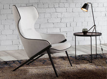 Charger l'image dans la visionneuse de la galerie, Fauteuil rembourré en tissu gris avec bords noirs modèle 5009 Angel Cerdá