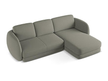 Charger l'image dans la visionneuse de la galerie, Canapé d'angle design en tissu structuré et velours Kiana Makamii