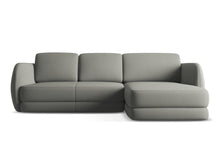 Charger l'image dans la visionneuse de la galerie, Canapé d'angle design en tissu structuré et velours Kiana Makamii