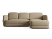 Charger l'image dans la visionneuse de la galerie, Canapé d'angle design en tissu structuré et velours Kiana Makamii