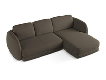 Charger l'image dans la visionneuse de la galerie, Canapé d'angle design en tissu structuré et velours Kiana Makamii