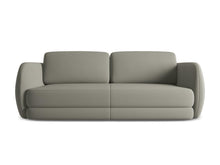 Charger l'image dans la visionneuse de la galerie, Canapé 3 places design tissu structuré et velours Kiana