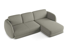 Charger l'image dans la visionneuse de la galerie, Canapé d'angle design en tissu structuré et velours Kiana Makamii