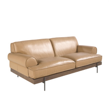 Charger l'image dans la visionneuse de la galerie, Canapé 3 places en cuir marron sable Angel Cerda