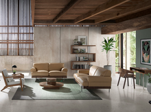 Charger l'image dans la visionneuse de la galerie, Canapé 3 places en cuir marron sable Angel Cerda