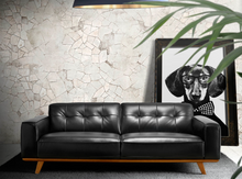 Charger l'image dans la visionneuse de la galerie, Canapé design en cuir noir Angel Cerda 6030