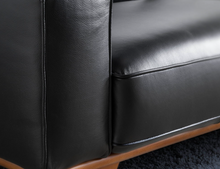 Charger l'image dans la visionneuse de la galerie, Canapé design en cuir noir Angel Cerda 6030