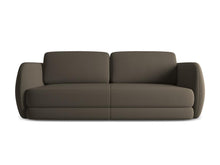 Charger l'image dans la visionneuse de la galerie, Canapé 3 places design tissu structuré et velours Kiana