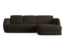 Charger l'image dans la visionneuse de la galerie, Canapé d'angle design en tissu structuré et velours Kiana Makamii