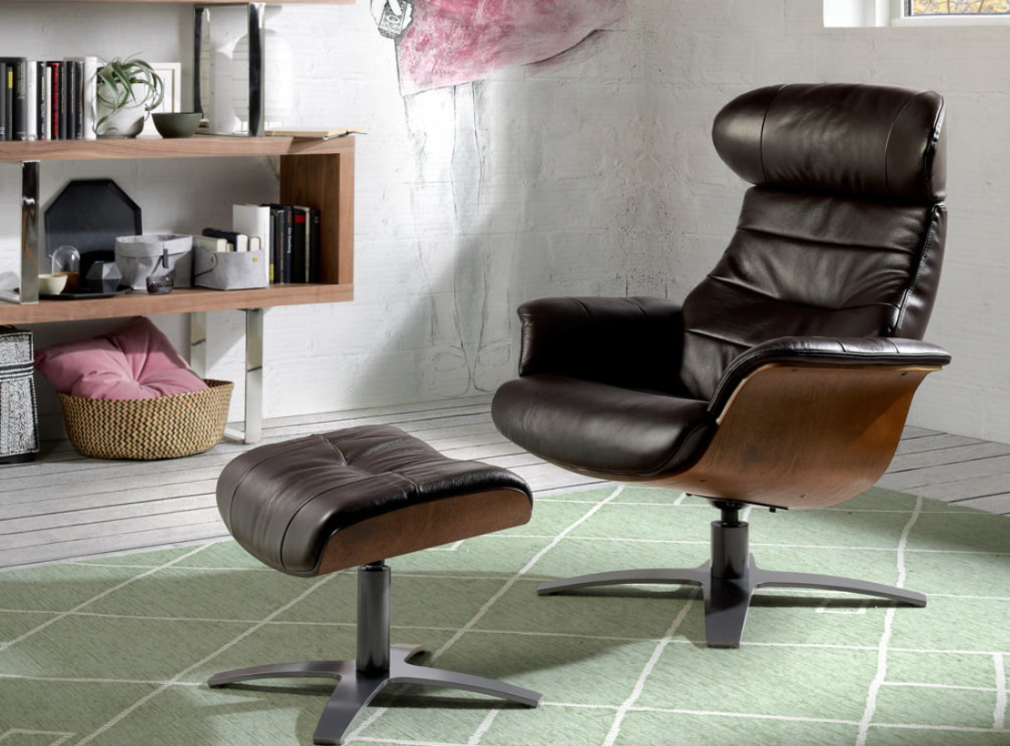 Fauteuil pivotant noir Angel Cerda