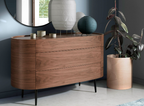 Commode Noyer et Acier Noir 7075 Angel Cerdá