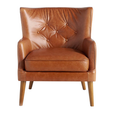 Charger l'image dans la visionneuse de la galerie, Fauteuil en cuir marron Angel Cerda