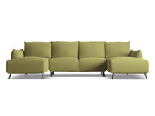 Charger l'image dans la visionneuse de la galerie, Canapé d'angle panoramique convertible Malie Makamii