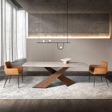 Charger l'image dans la visionneuse de la galerie, Table de salle à manger ovale en marbre & noyer 1175 Angel Cerdá