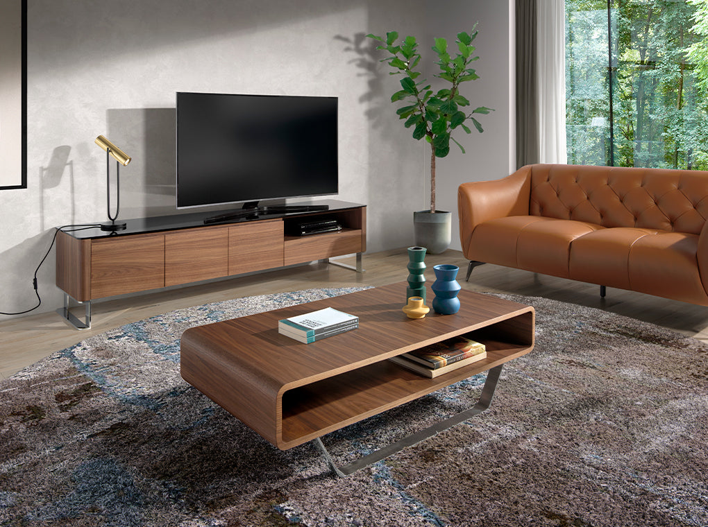Table Basse MEMORIA Noyer Laqué – WEWOOD, Comme Neuve, Belle Qualité