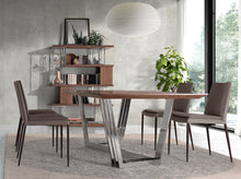 Charger l'image dans la visionneuse de la galerie, Étagère en bois de noyer et acier "Lio"