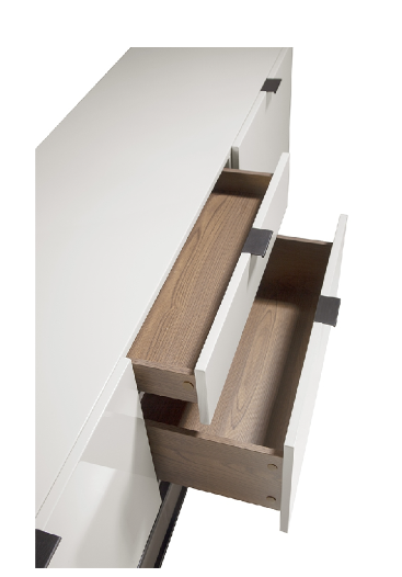 Meuble TV en bois gris perle Angel Cerda