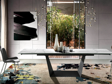 Charger l'image dans la visionneuse de la galerie, Table à manger en porcelaine et acier noir Angel Cerda 1014