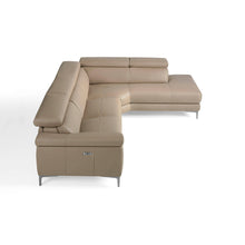 Charger l'image dans la visionneuse de la galerie, Canapé d'angle rembourré en cuir de vachette avec mécanisme relax