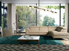 Charger l'image dans la visionneuse de la galerie, Canapé d'angle rembourré en cuir de vachette avec mécanisme relax