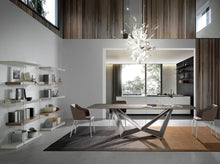 Charger l'image dans la visionneuse de la galerie, Étagère en verre et bois de noyer gris perle design "Vetro" 3025 Angel Cerda