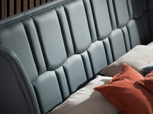 Charger l'image dans la visionneuse de la galerie, Lit double rembourré et structure en bois de pins