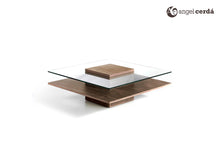 Charger l'image dans la visionneuse de la galerie, Table basse design en bois et verre