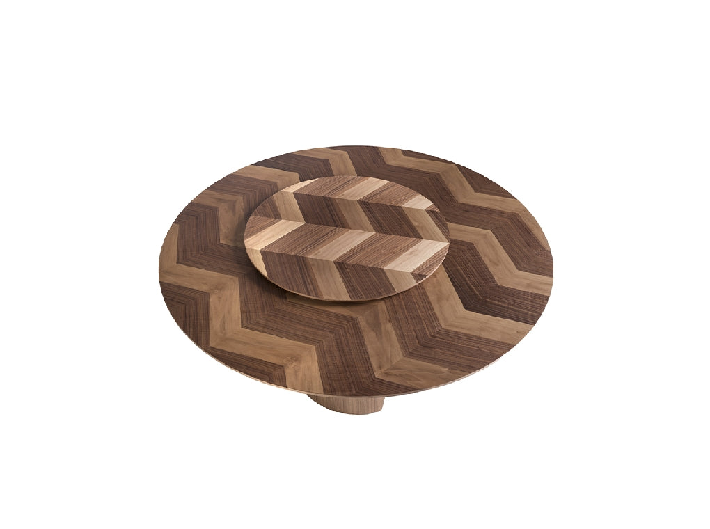 Table à manger ronde bois noyer massif Ø130cm | Salle à manger